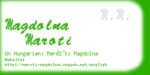 magdolna maroti business card